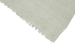 Kendir White Geometric Hemp Handmade Rug 5'9'' x 12'3''