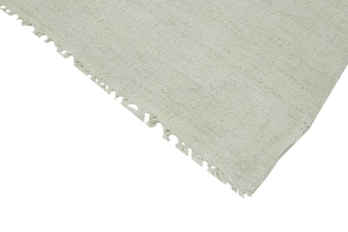 Kendir White Geometric Hemp Handmade Rug 5'9'' x 12'3''