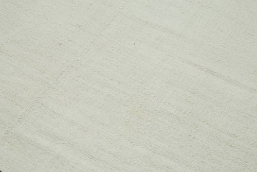 Kendir White Geometric Hemp Handmade Rug 5'9'' x 12'3''