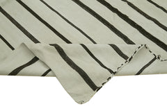 Kendir White Geometric Hemp Handmade Rug 6'7'' x 8'1''