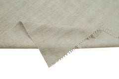 Kendir White Geometric Hemp Handmade Rug 6'2'' x 15'0''