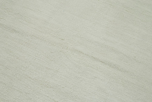 Kendir White Geometric Hemp Handmade Rug 6'5'' x 12'2''