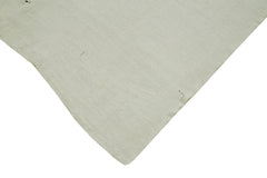 Kendir White Geometric Hemp Handmade Rug 5'5'' x 13'3''