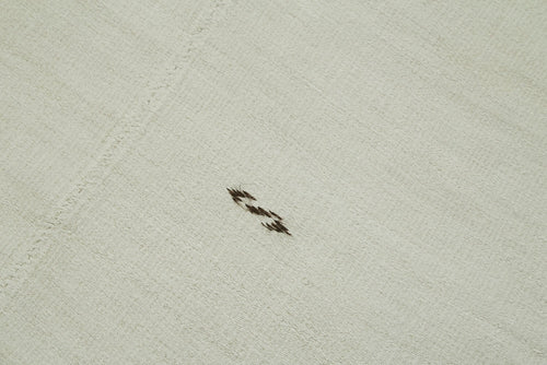 Kendir White Geometric Hemp Handmade Rug 6'2'' x 11'10''