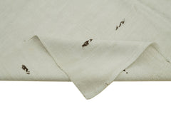 Kendir White Geometric Hemp Handmade Rug 6'2'' x 11'10''