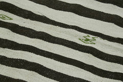 Kendir White Geometric Hemp Handmade Rug 6'11'' x 13'5''