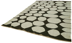 Kendir White Geometric Hemp Handmade Rug 7'10'' x 10'6''