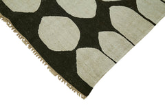 Kendir White Geometric Hemp Handmade Rug 7'10'' x 10'6''