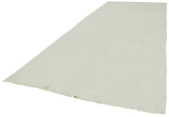 Kendir White Geometric Hemp Handmade Rug 5'10'' x 14'4''
