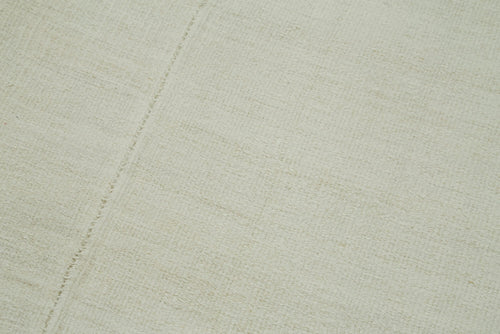 Kendir White Geometric Hemp Handmade Rug 5'10'' x 14'4''
