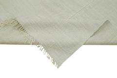 Kendir White Geometric Hemp Handmade Rug 5'10'' x 14'4''