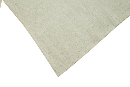 Kendir Beige Geometric Hemp Handmade Rug 6'8'' x 8'11''