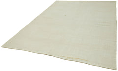Kendir Beige Geometric Hemp Handmade Rug 6'11'' x 9'7''