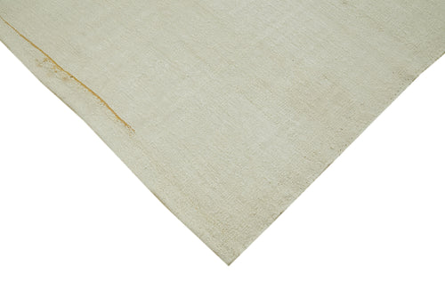 Kendir Beige Geometric Hemp Handmade Rug 6'11'' x 9'7''