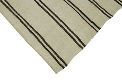 Kendir Beige Geometric Hemp Handmade Rug 6'11'' x 11'6''