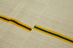 Kendir Beige Geometric Hemp Handmade Rug 5'1'' x 11'6''