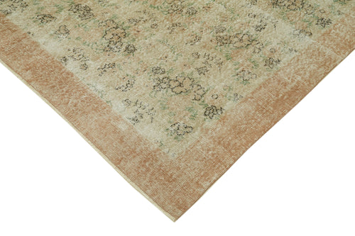 Vintage Beige Vintage Wool Cotton Handmade Rug 6'9'' x 10'4''