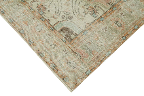 Vintage Beige Vintage Wool Cotton Handmade Rug 6'0'' x 10'7''