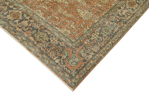 Vintage Beige Vintage Wool Cotton Handmade Rug 6'2'' x 11'3''