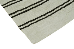 Kendir White Geometric Hemp Handmade Rug 6'11'' x 12'10''