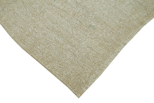 Kendir Beige Geometric Hemp Handmade Rug 5'1'' x 9'6''