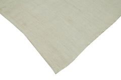 Kendir White Geometric Hemp Handmade Rug 6'4'' x 10'4''