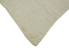 Kendir Beige Geometric Hemp Handmade Rug 5'7'' x 8'10''