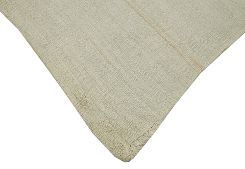 Kendir Beige Geometric Hemp Handmade Rug 5'7'' x 8'10''