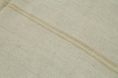 Kendir Beige Geometric Hemp Handmade Rug 5'7'' x 8'10''