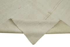 Kendir Beige Geometric Hemp Handmade Rug 5'7'' x 8'10''