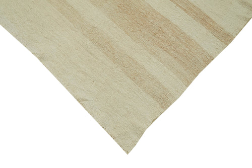 Kendir Beige Geometric Hemp Handmade Rug 5'10'' x 9'6''