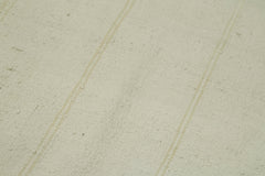 Kendir White Geometric Hemp Handmade Rug 3'9'' x 9'2''