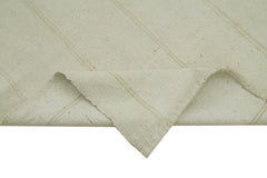 Kendir White Geometric Hemp Handmade Rug 3'9'' x 9'2''