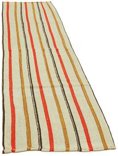 Kendir Beige Geometric Hemp Handmade Rug 2'4'' x 7'10''