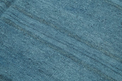 Kendir Blue Geometric Hemp Handmade Rug 5'2'' x 9'0''