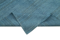 Kendir Blue Geometric Hemp Handmade Rug 5'2'' x 9'0''
