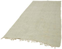 Kendir Beige Geometric Hemp Handmade Rug 5'1'' x 10'8''