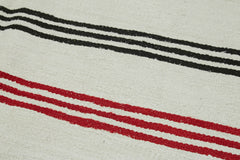 Kendir Beige Geometric Hemp Handmade Rug 5'6'' x 12'10''