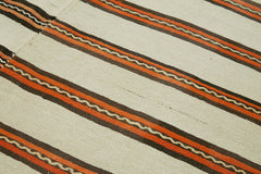 Kendir White Geometric Hemp Handmade Rug 6'1'' x 11'5''