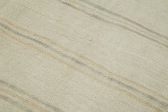 Kendir Beige Geometric Hemp Handmade Rug 5'11'' x 9'2''