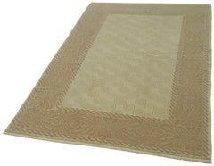 Tebriz Beige Classic Wool Cotton Handmade Rug 4'0'' x 6'8''