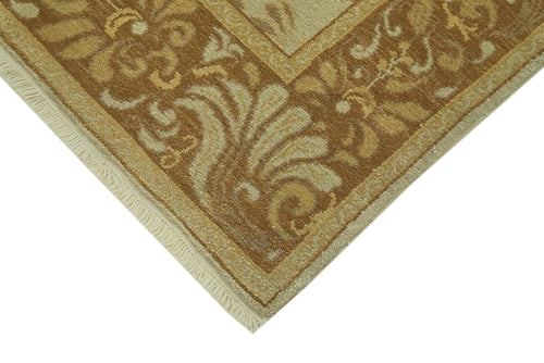 Tebriz Beige Classic Wool Cotton Handmade Rug 4'0'' x 6'8''