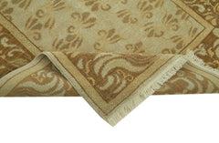Tebriz Beige Classic Wool Cotton Handmade Rug 4'0'' x 6'8''