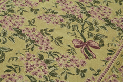 Tebriz Green Classic Wool Cotton Handmade Rug 4'1'' x 5'11''