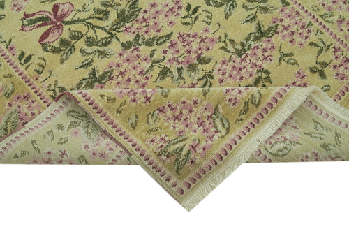 Tebriz Green Classic Wool Cotton Handmade Rug 4'1'' x 5'11''