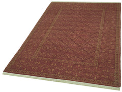 Tebriz Red Classic Wool Cotton Handmade Rug 4'0'' x 6'0''