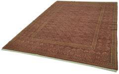 Tebriz Red Classic Wool Cotton Handmade Rug 6'9'' x 9'1''