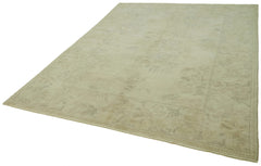 Tebriz Beige Classic Wool Cotton Handmade Rug 6'8'' x 8'10''