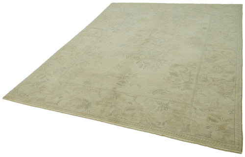 Tebriz Beige Classic Wool Cotton Handmade Rug 6'8'' x 8'10''
