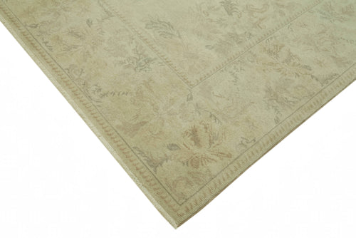 Tebriz Beige Classic Wool Cotton Handmade Rug 6'8'' x 8'10''